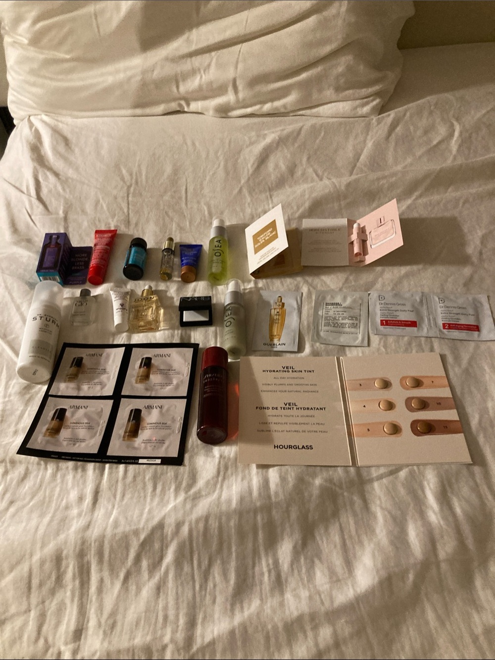 Assorted Travel Size Luxury Skincare, Makeup, & Perfume — 16 pieces
